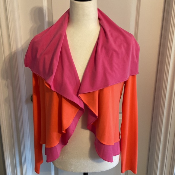 Gorgeous Coral and Pink Nygard Double Layer Waterfall Jacket. Size XS-Small. - Picture 8 of 11